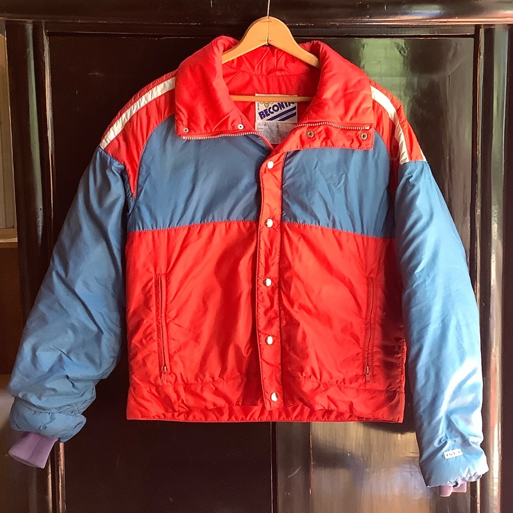Vintage 1970s Retro Puffer Men's Ski Jacket LG